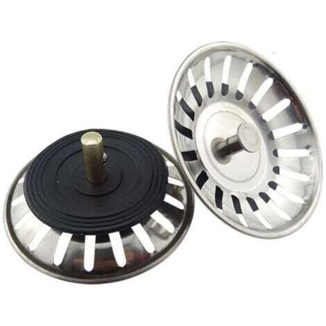 2PCS Bonde à panier universelle 8 cm Filtre à Évier de Cuisine en Acier Inoxydable Filtre Bouchon d'Évier INHHUB (1/4)