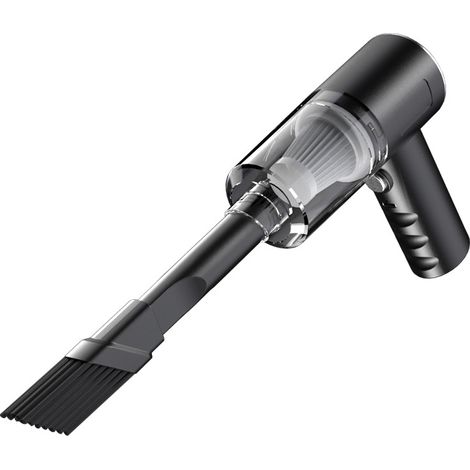 Aspiradora compacta para coche y hogar, inalámbrica, color negro, con carga USB. (1/5)