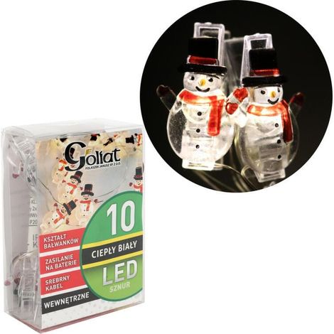 Ghirlanda a LED con clip portafoto a forma di pupazzo di neve (1/5)