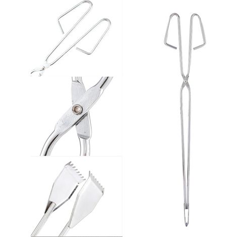 Pince à barbecue extérieure en acier inoxydable, manche allongé de 55 cm, pince à bois et charbon de bois, pince à déchets, pince à feu (1/5)