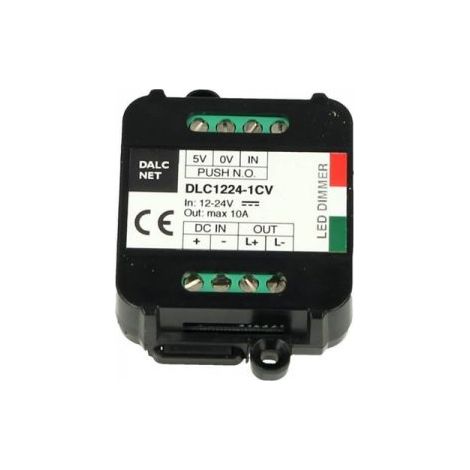 Easy Led Fader Dimmer Driver 12V 24V 10A Con Pulsante N.O. Push DLC1224-1CV (1/4)