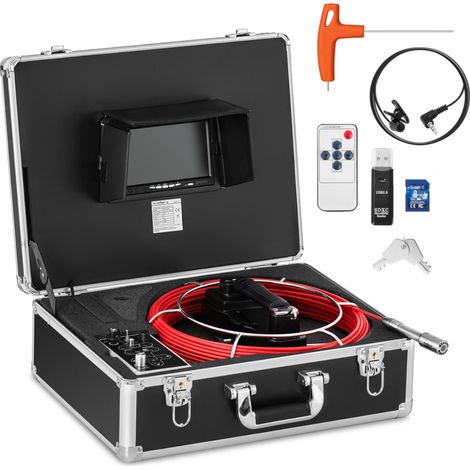 Telecamera endoscopica diagnostica per ispezione in custodia 12 LED TFT 7'' SD 30 m (1/5)
