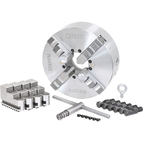 Fervi M079A/320/D1-8 Mandrino a 4+4 griffe di precisione autocentrante Camlock (1/4)