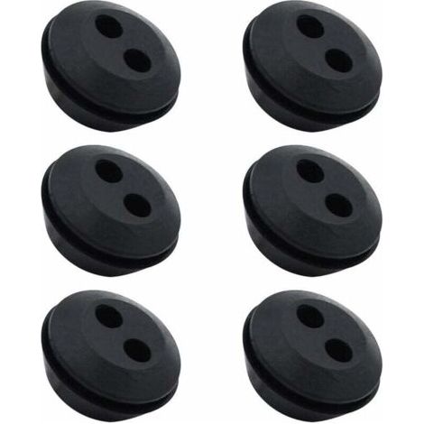 Pair Set mit 6 Kraftstoffschlauchkappen, Gummidichtungen für Tanks, 2 Löcher, Schlauchanschlüsse, Zubehör für Freischneider-Tankschläuche