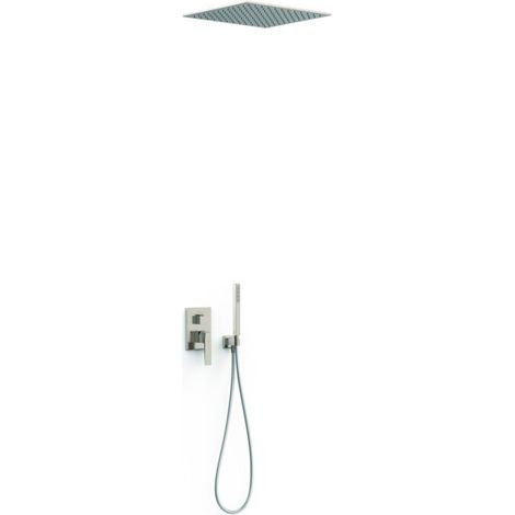 Kit mitigeur encastré 2 voies Rapid‑box pour douche Slim Acier - TRES 20238006AC