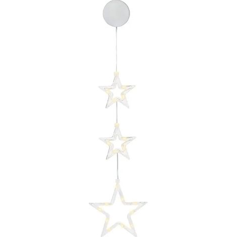 Decorazione luminosa a stelle LED per finestra H42 cm (1/3)