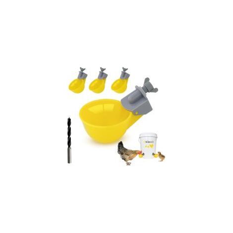 Hühnertränken - 6 Stück, automatische, auslaufsichere Tränke, fasst 50 % mehr Wasser - Für Küken/Enten/Wachteln/Puten (1/5)