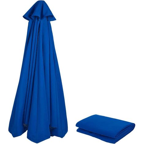 Sonnenschirm Ersatzbezug 3m 2m UV Schutz 270 cm 6 streben Mittelblau (1/5)