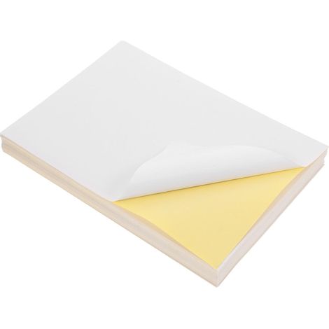 Blatt Weißes Selbstklebendes Vinyl Aufkleberpapier A5 (1/5)