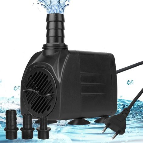 Pompe submersible pour aquarium, 1 500 litres par heure, 25 watts Pompe, aquariums et fontaines Comprend trois buses (13/16/19 mm) (1/5)