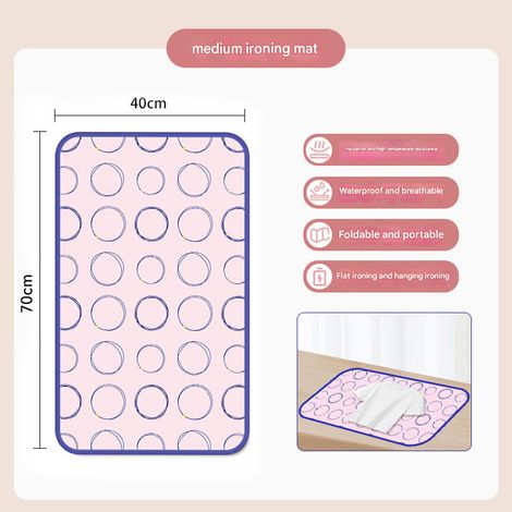 Esterilla de planchar a vapor portátil, esterilla de planchar colgante para puerta, esterilla de planchar a vapor resistente al calor para el hogar/viajes, esterilla de planchar plegable con gancho (4 (1/4)