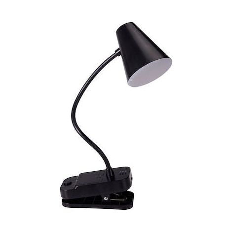 Lampada da scrivania LED con clip e braccio flessibile 38x10x5 cm Colore assortito Bianco o Nero (1/4)