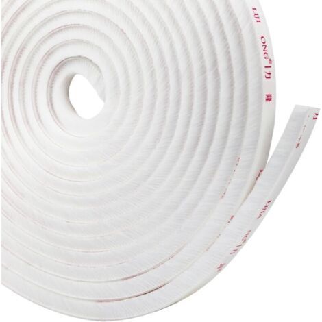 Bande de brosse autocollante anti-poussière pour fenêtres et portes coulissantes – Résistante au vent – 10m x 9mm – Installation facile