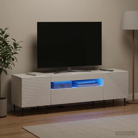 vidaXL LED TV Cabinet HAARLEM 153 x 35 x 43 cm High Gloss White (1/5)