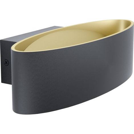 Eglo Wandleuchte Maccacari schwarz-gold 27 x 7,5 cm warmweiß Wandleuchten (1/3)