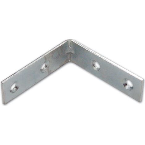 100 Pezzi Lastrina Ad Angolo Zincata Mm 30X 30