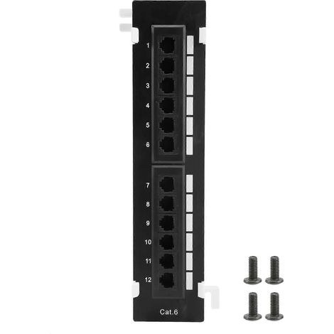 Cat6 12-Port RJ45 Patchpanel zur Wandmontage (1/5)