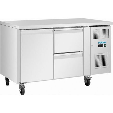 Table réfrigérée positive Polar Série U - 1 porte + 2 tiroirs, 300 W, 220 V - MONO