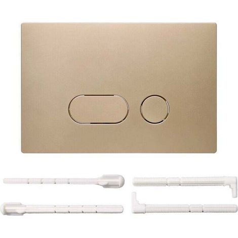 Plaque De Commande Wc,Plaque De Déclenchement,Double Déchargement,Avec Jeu De Tiges D'Échappement,Cadre De Fixation,Plaque D'Actionneur Compatible Avec Geberit Sigma 01,20,30,50,Up 320,300-Or mat