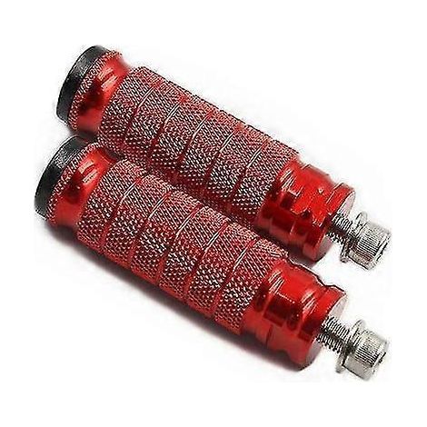 1 Paar Motorrad-Fußrasten, erhöhte Pedale, CNC-Fußrasten, Fußstützen, Fußrasten, Pedalstangen, modifiziertes Zubehör, Universal – Rot