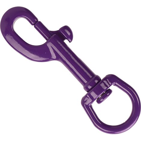 Mousquetons à œillet pivotants ronds de 90 mm (3,5 pouces) en acier inoxydable 316, pour la plongée, le gréement marin et les porte-clés (violet). (1/5)
