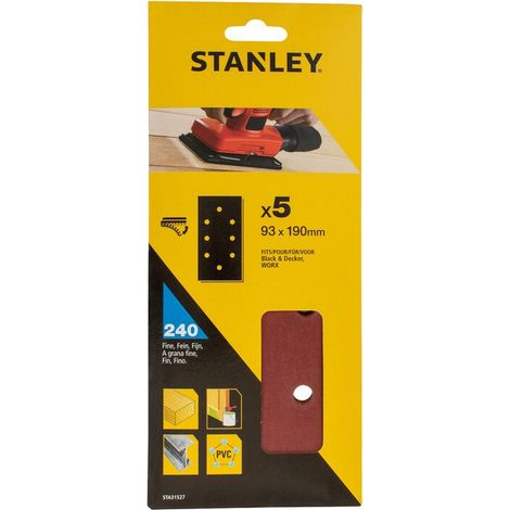STANLEY STA31527 5 FOGLI VEL B+D 93X190 GR 240