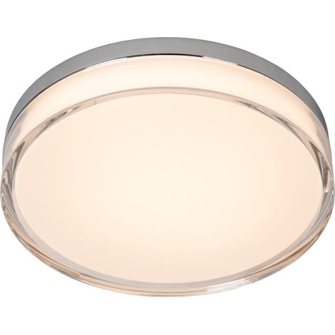 Plafonnier Salle de bains - Ø 28 cm - LED Dim. - CCT - 1x16W 2700K/4000K - IP44 - Opalin (1/5)