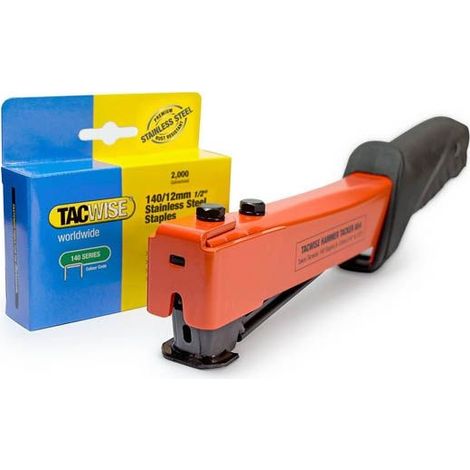Tacwise 1262 A54 Hammer Staple Tacker Heavy Duty 2000 x 12mm Staples - 140 T50