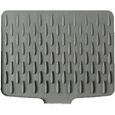 Égouttoir à Vaisselle Antidérapant en Silicone Gris Grand Format, Tapis de Séchage pour Plan de Travail de Cuisine, Sous-Plat Isolant Thermique et Résistant à la Chaleur