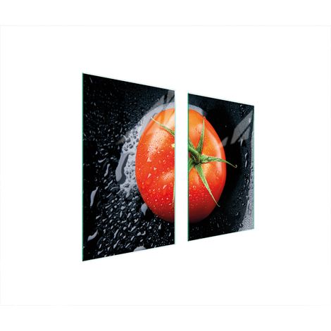 GLASSCHUTZPLATTE FÜR HERD 75x52 TOMATEN (1/5)