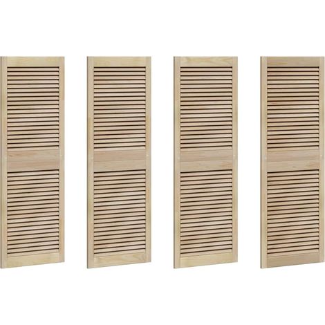 Porte de Cabinet avec porte 4 pcs Naturel 140.5 x 2.1 x 49.5 cm CFW10204 (1/4)