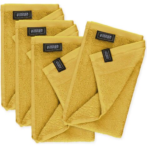SCHÖNER WOHNEN Gästehandtuch SENSE - 4er Set 30x50 cm, Gelb