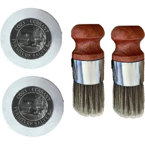 Pommade Pour Cuir - Traitement Naturel à Base de Cire d'Abeille et Beurre de Karité - Pour Meubles Sièges Auto Accessoires - 2 Pièces (1/4)