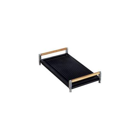 Piastra bistecchiera in ghisa manici in legno Smeg BB3679 (1/4)
