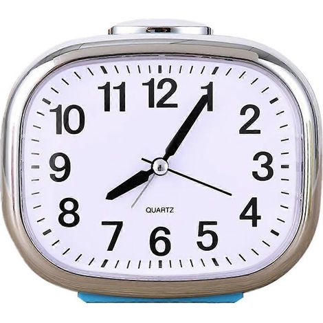 Réveil veilleuse silencieux, réveil enfant simple, réveil multifonction bleu (1/5)