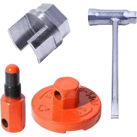 Outil de démontage du volant moteur d'embrayage pour butée de piston avec chaîne de tronçonneuse compatible avec Husqvarna 340 345 346 350 351 3 tempsHH (1/4)
