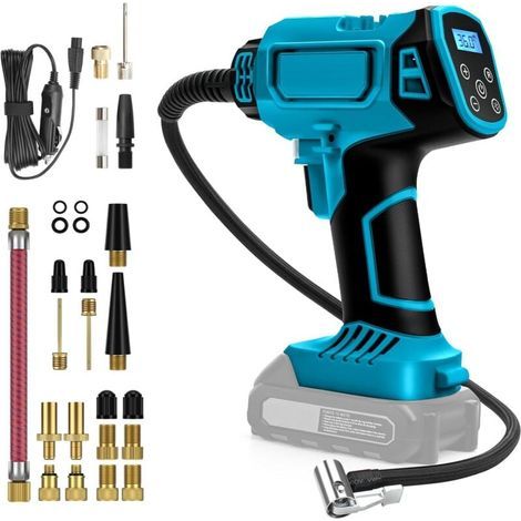 130 PSI Compressor for Makita 18V Battery, Electric Air Pump Car Compressor with LED Digital Display (1/4)