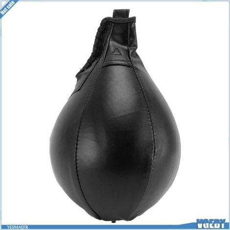 Ashata Sac de vitesse de boxe Sac à Vitesse de Boxe pour l'entraînement en Réaction - Boule de parapharmacie roulant-support (1/5)