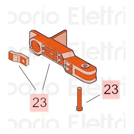 Groupe de levier de déverrouillage FAAC 63003339 pour moteur 746 844 (pièce de rechange) (1/3)