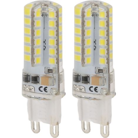 Ortviai Ampoules LED G9 Dimmables 6000 K – 2 pièces, blanc froid, résistantes à la chaleur, pour lustres et plafonniers (1/4)