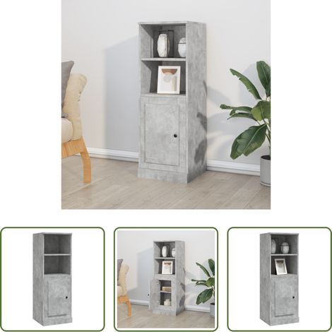 vidaXL Schrank Holz - Highboard Betongrau 36x35,5x103,5 cm Holzwerkstoff (1/5)