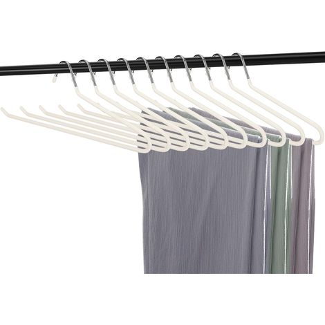 10 PièCes Cintre Pantalon Ceintre pour Pantalons MéTal Porte Pantalon avec RevêTement AntidéRapant Cintres Porte Pantalons Facile à Accrocher et éConomiser De l'espace 35x12.5cm (1/5)