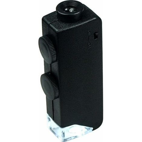 Mini microscopio con zoom de 60X a 100X, lupa iluminada para joyeros, ideal para examinar joyas, monedas, gemas, sellos, relojes y piedras preciosas. (1/5)