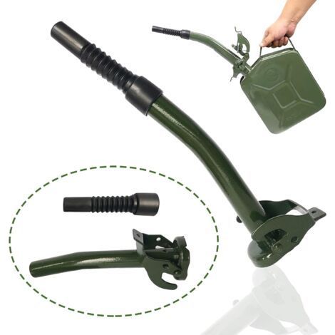 Bec verseur pour bidon d'essence, bec verseur flexible pour jerrican à essence 5 l, 10 l, 20 l, 30 l, tuyau de carburant pour bidon en métal 20 l d'essence (1/5)