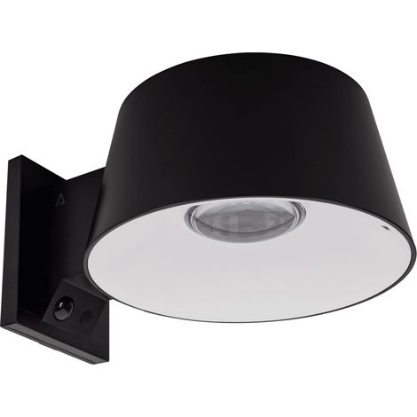 Applique murale LED solaire Noire 5.26W 1000 Lumen Eclairage LED Détecteur infrarouge Angle 120° IP54 ASLO (1/5)