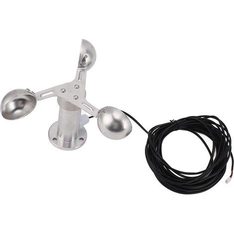 Anémomètre 3 Bras Alliage Aluminium 8m Cable Anémomètre Vitesse Vent Professionnel Résistance Acidité Alcali (1/4)