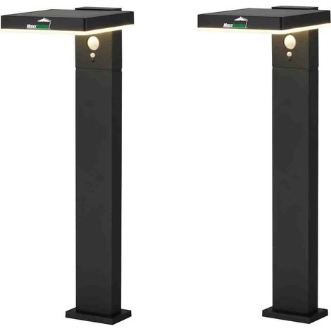 MaxxGarden Iluminación Solar de Jardín - Lámpara de Jardín - Poste de Jardín Solar 50cm - 2 piezas