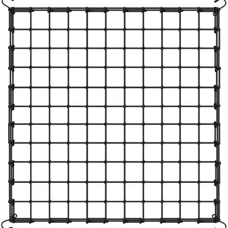 Filet de soutien d'escalade en polyester pour jardin(noir, 1,2 x 1,2 m), avec une grande élasticité pour accueillir la culture de légumes, fruits et vignes à fleurs (1/5)