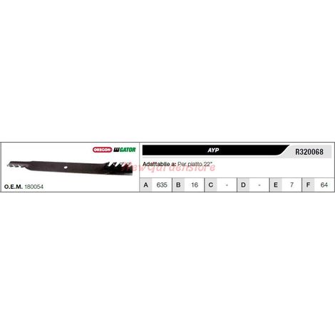 Lama AYP per trattorino tagliaerba rasaerba tosaerba piatto 22" R320068