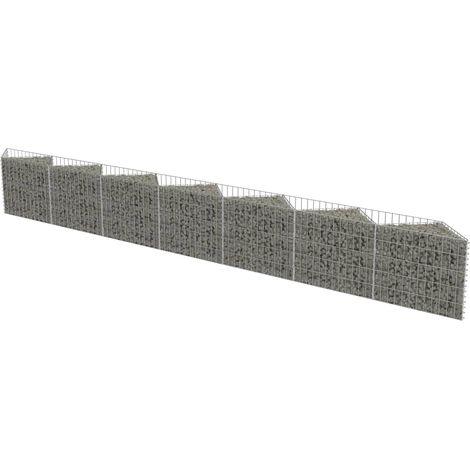 INLIFE Mur de gabion Acier galvanisé 450 x 30 x 50 cm (1/5)